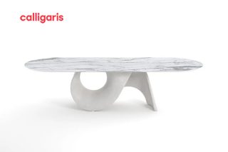 Bàn ăn Seashell 8-10 chỗ Ceramic P2C 2,5m