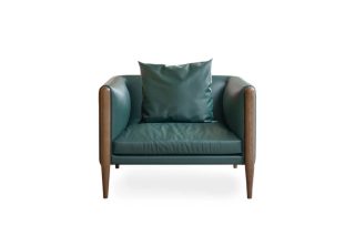 ONA HIM 1-seater sofa green leather