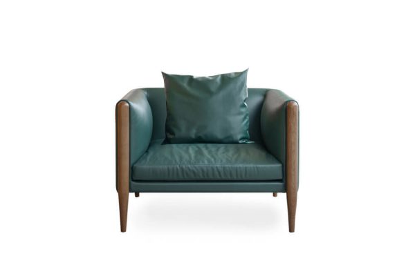 Sofa Ona Him 1 Chỗ (Da Teal S4, Kèm 1 gối)