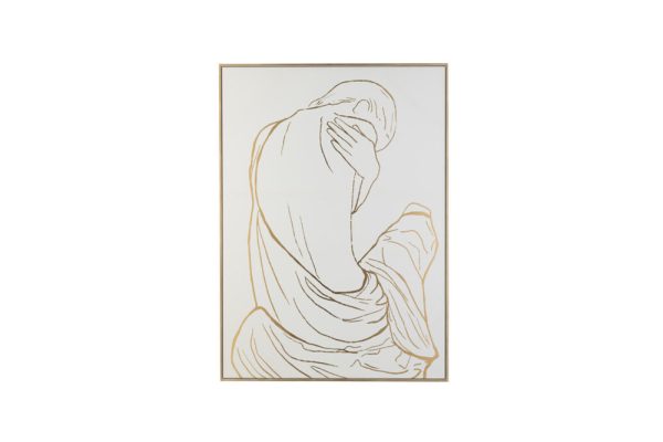 Tranh trừu tượng White/Gold