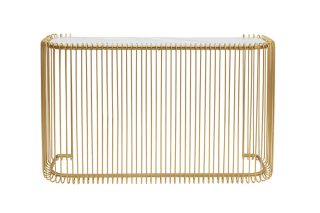 Bàn Console Wire Glass Marble