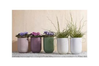 Bình Pot Emilia màu hồng/trắng 20cm 19391B