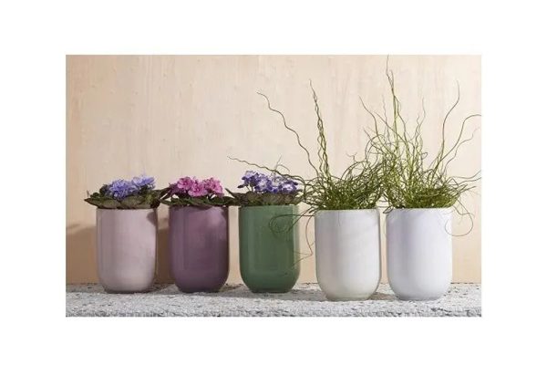 Bình Pot Emilia màu hồng/trắng 20cm 19391B