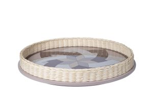 Khay mây be sao D40xH6