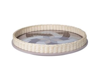 Khay mây be sao D40xH6