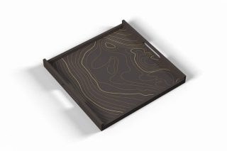 Khay SM HT có tay HT nâu 35x35