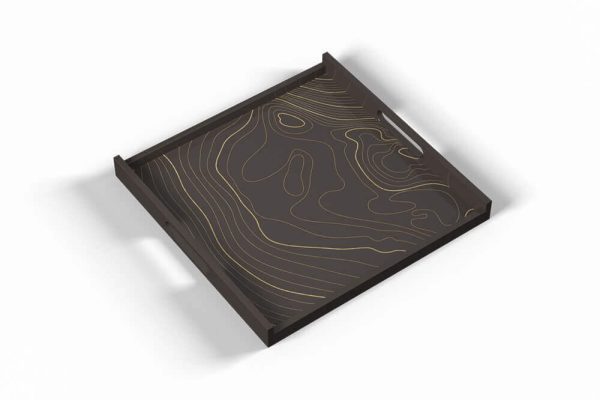 Khay SM HT có tay HT nâu 35x35