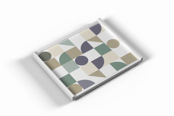 Khay SM HT trắng xanh 25x30