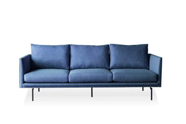 Penny 3-seater sofa blue fabric MB-22