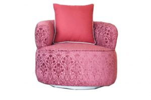 Armchair Jadora xoay màu đỏ tặng kèm gối