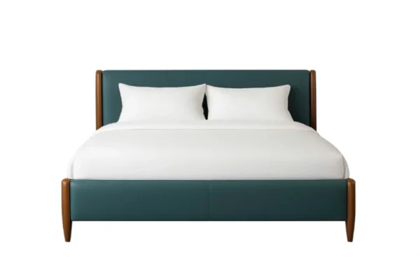 Giường Ona Him 1m8 Da bò xanh S4