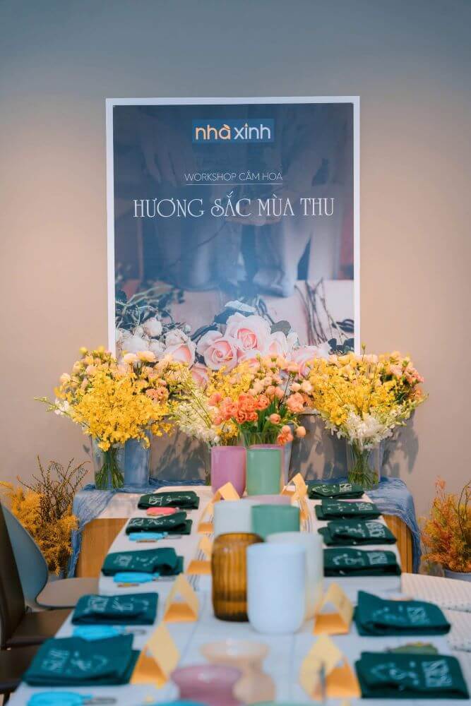 Workshop cắm hoa tại Nhà Xinh