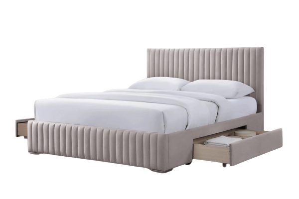 Giường Jose 1M8 hộc kéo vải Stone 015-1A