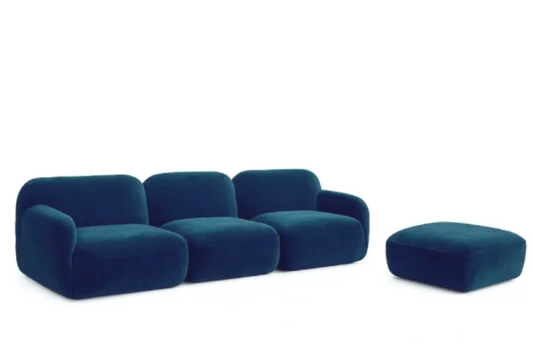 Sofa Nest 3 Chỗ 2m8 (Vải VACT0036, Kèm Đôn)