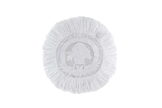 Gối Dentelle Tròn Thêu Trắng