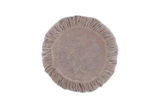 Gối Dentelle Tròn Rose Taupe Velvet
