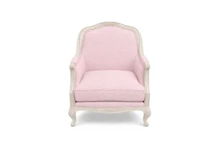 Armchair Victoria II Vải Linen Rosy