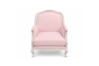 Armchair Victoria II Vải Linen Rosy