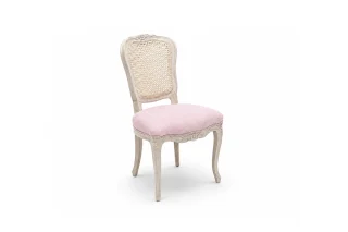 Ghế Ăn Không Tay Victoria II Vải Linen Rosy