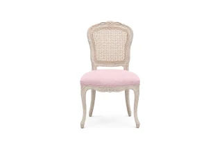 Ghế Ăn Không Tay Victoria II Vải Linen Rosy