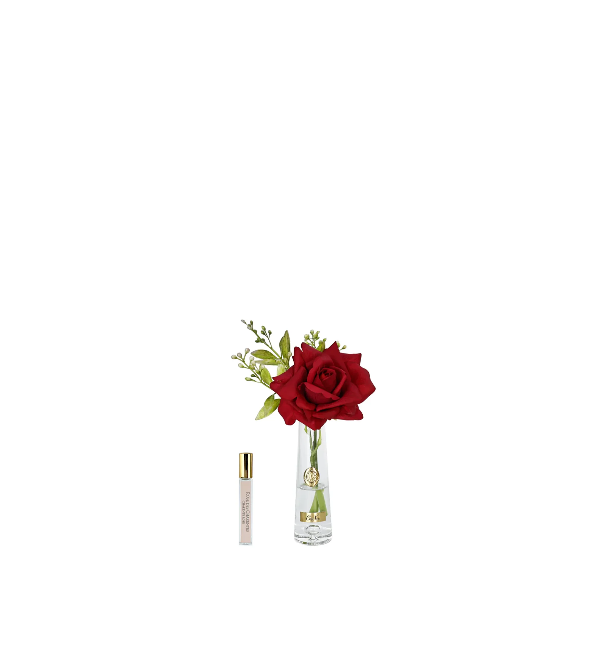 Hoa Tinh Dầu Summer Rose Đỏ Carmine Huy Hiệu Vàng