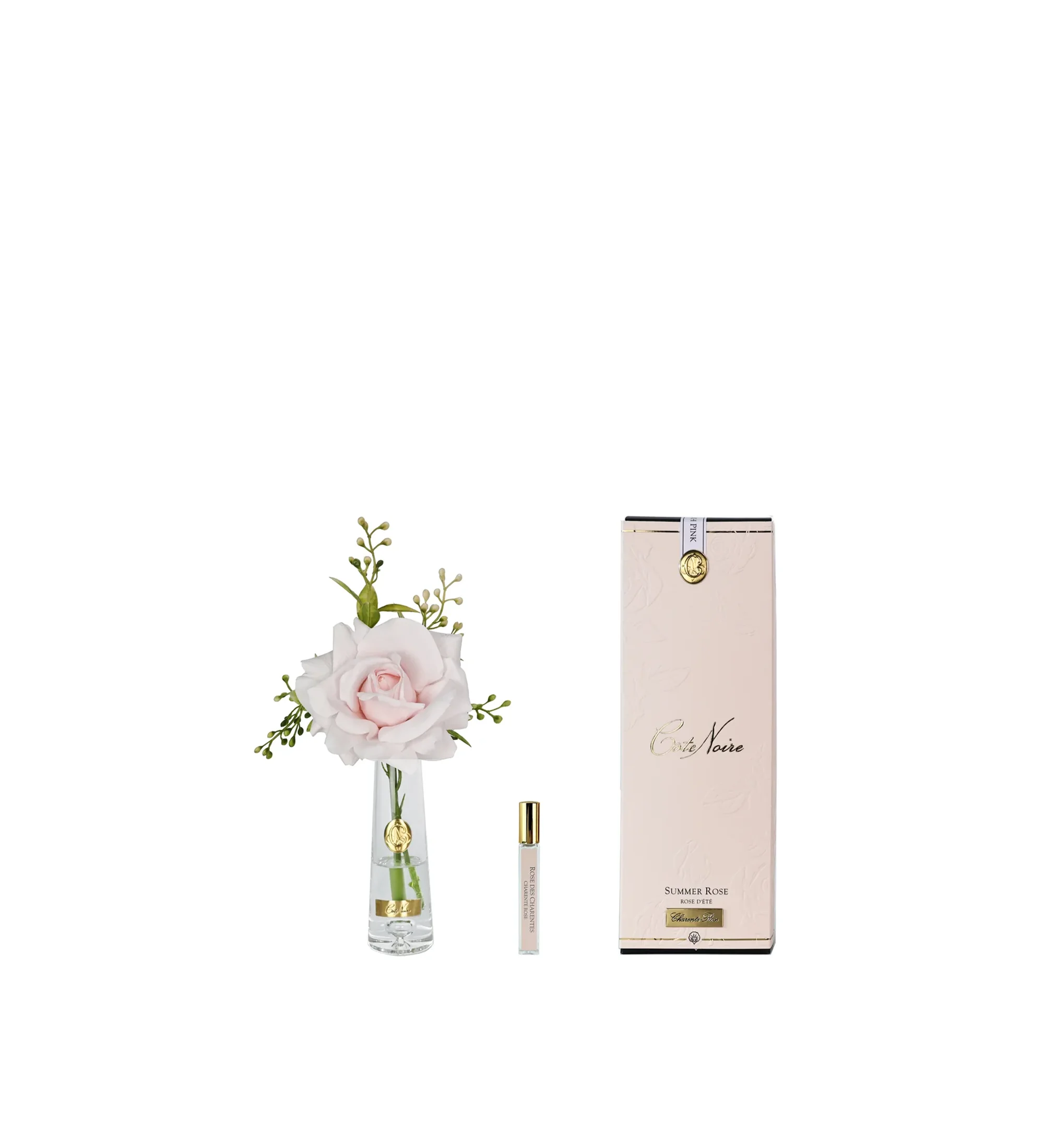 Hoa Tinh Dầu Summer Rose Hồng Baby Huy Hiệu Vàng