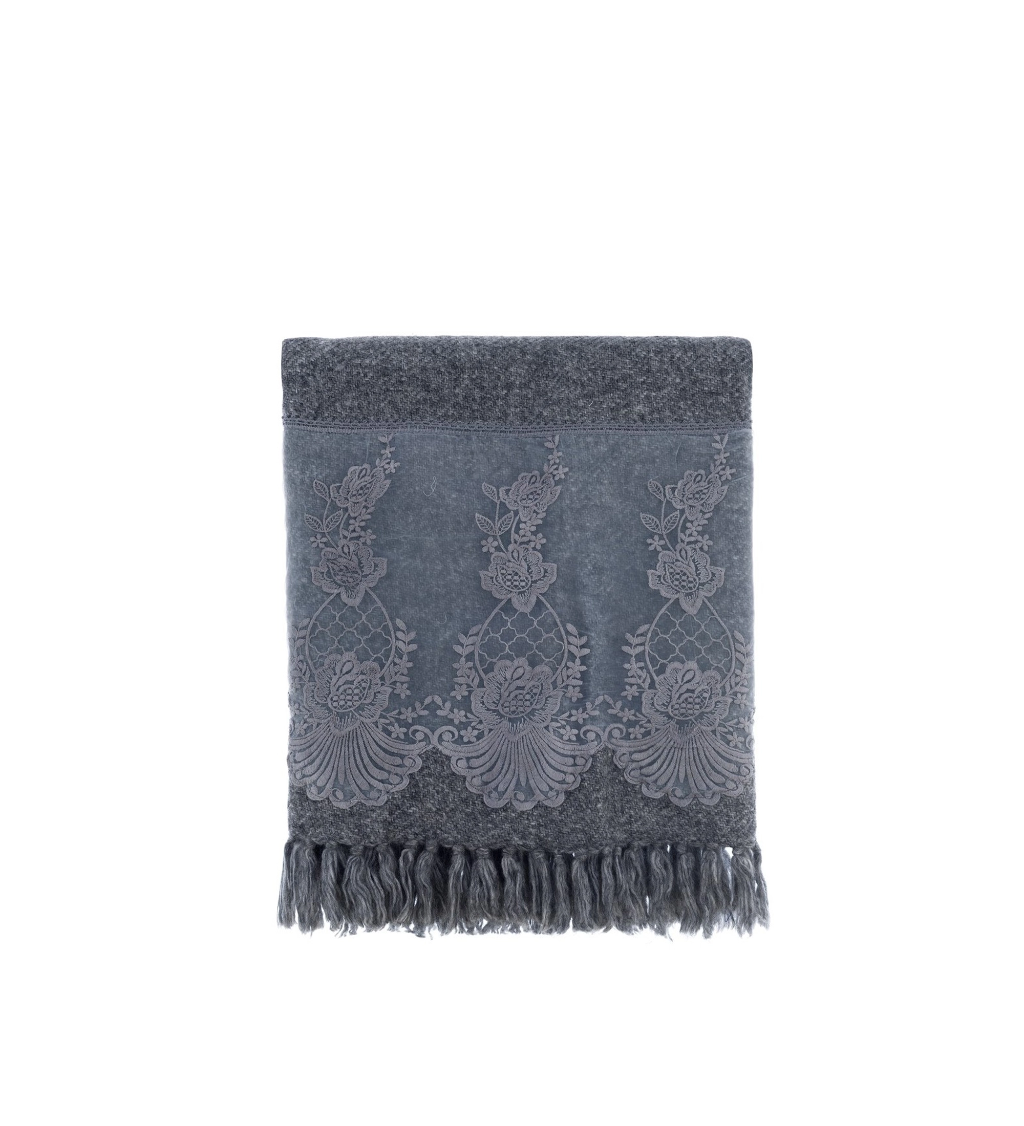 Rèm Cửa Dentelle Màu Xám