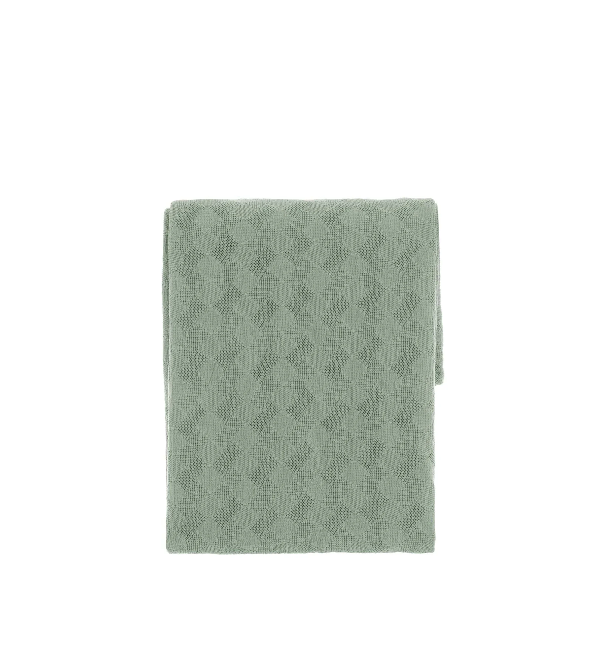 Chăn Phủ Giường Mosaico Màu Xanh Lá