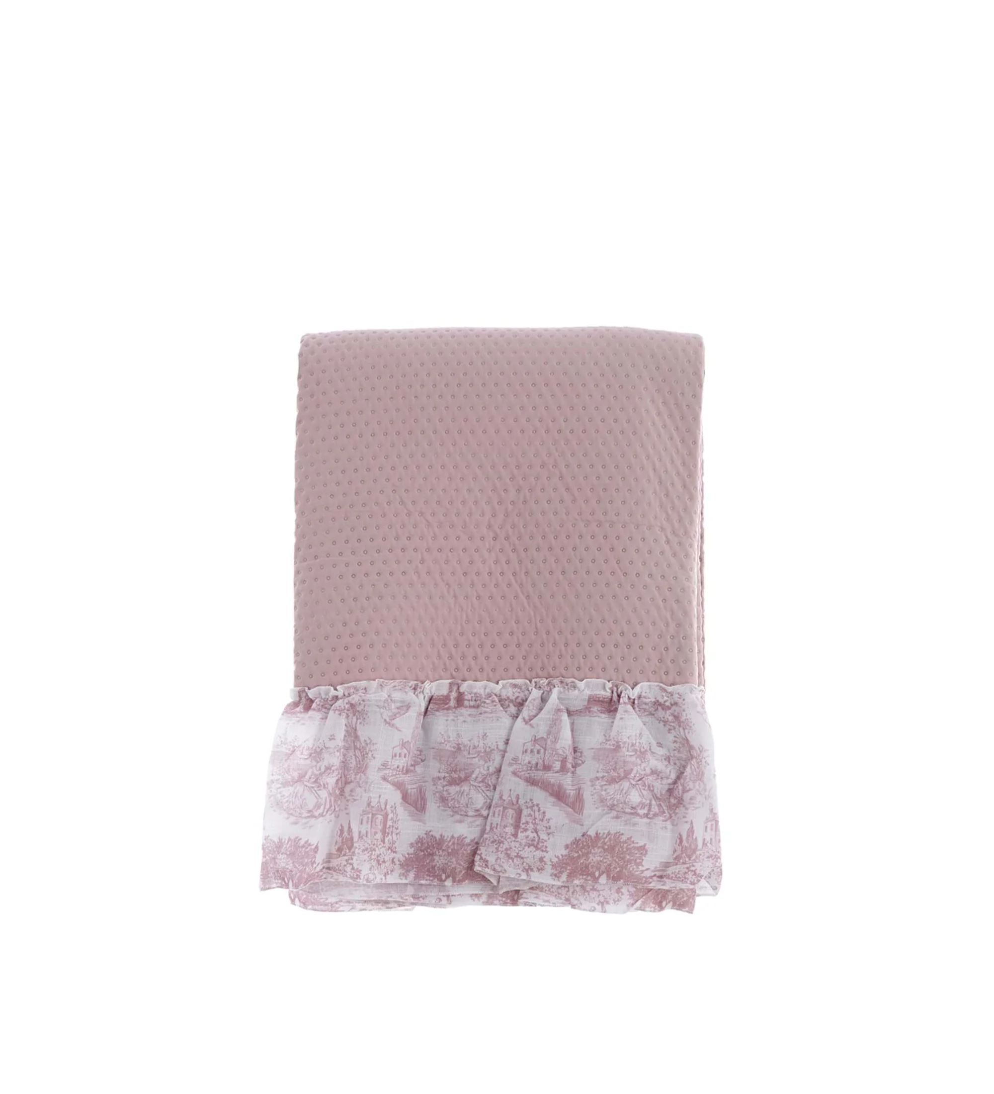 Chăn Chần Bông Bèo Nhún Toile De Jouy